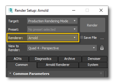 Set Arnold As The Renderer