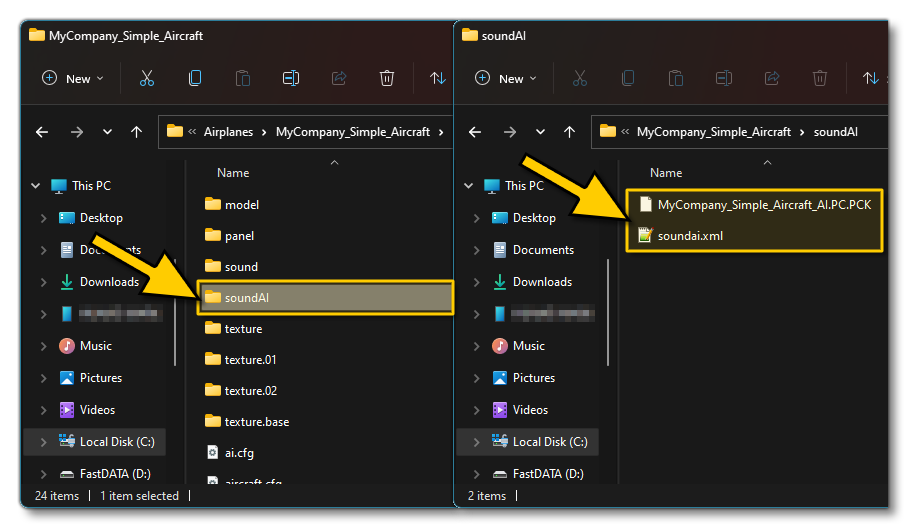 Example Showing The AI Sounds File Structure