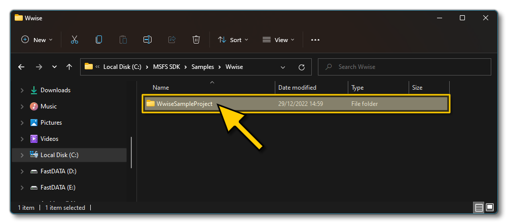 The WWise Sample Project Installed On Your Machine