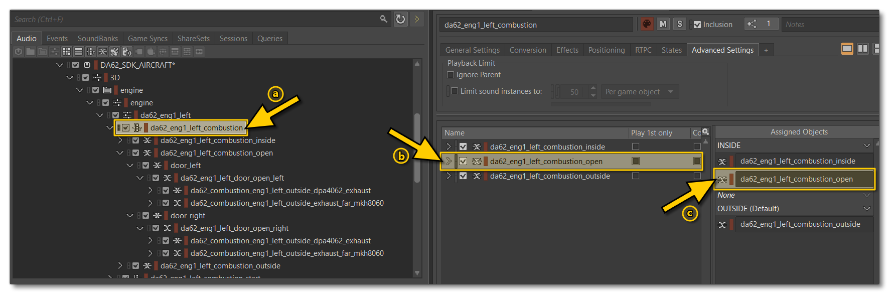 Assigning The Open Switch To The Inside Switch Container