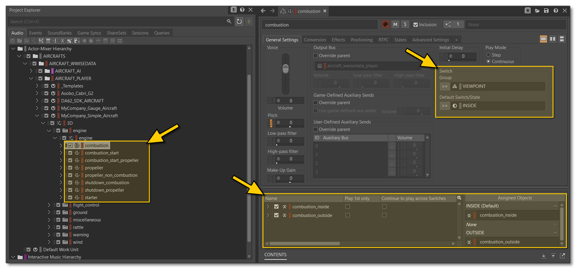 Using Switch Containers To Define Where A Sound Will Play