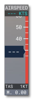 Airspeed Display With Mach Numbers Enabled