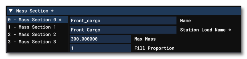 Mass Section Setup Example