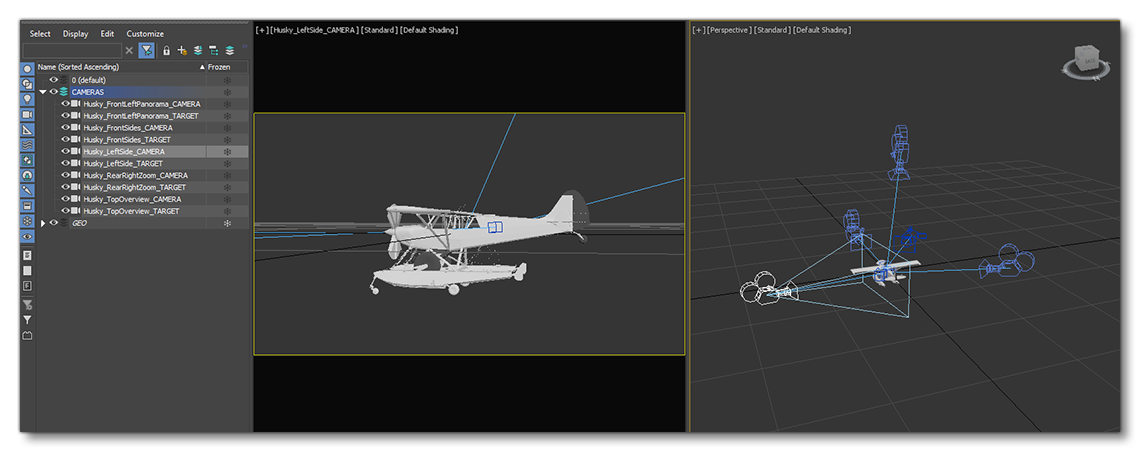 The Husky Exterior Camera Setup In 3DsMax