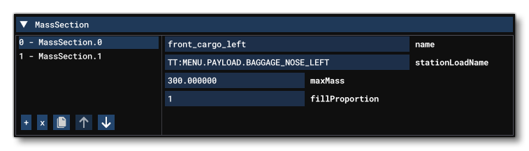 Mass Section Setup Example