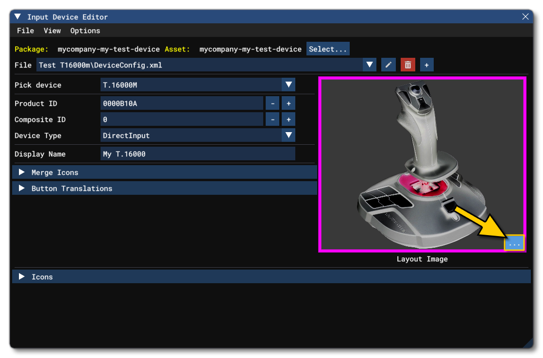 The Import Image Button In The Device Editor