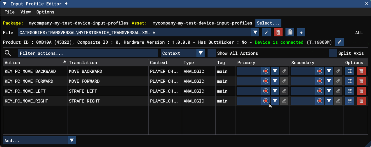 Adding An Input Using Direct Device Input Or The Drop-Down List