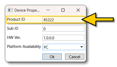 The Device Product ID In The Input App