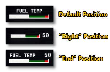 Example <ValuePos> for a Horizontal Instrument