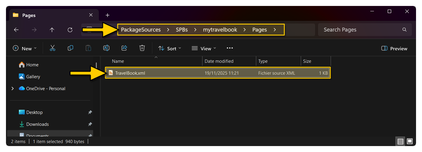 The Location Of The Page File In The Package Sources
