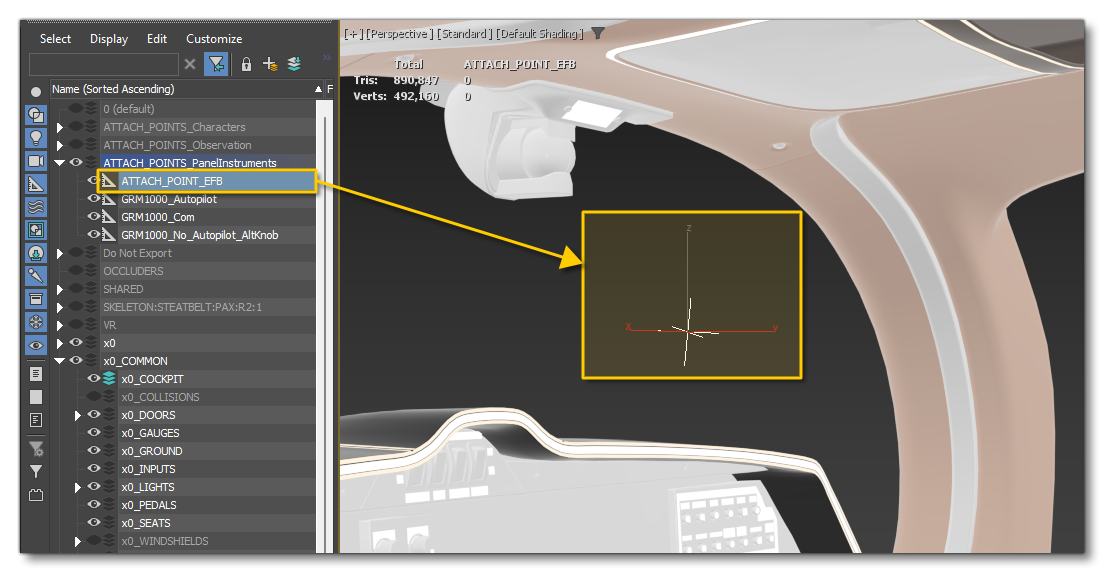 The EFB Attach Point Node In 3DsMax