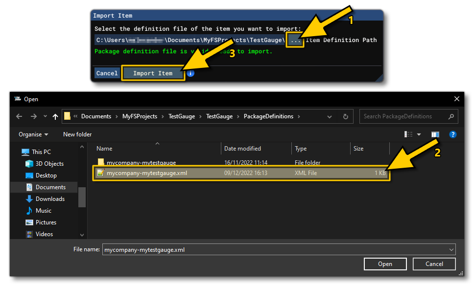 Importing The Base Instrument Package Into The DA62 Project