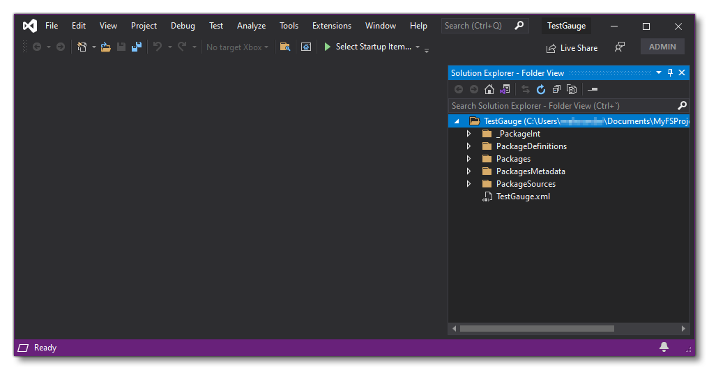 The Test Gauge Project In Visual Studio The Test Gauge Project In Visual Studio