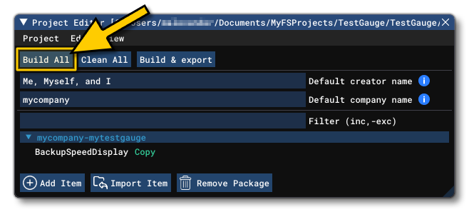 Building The Instrument From The Project Editor