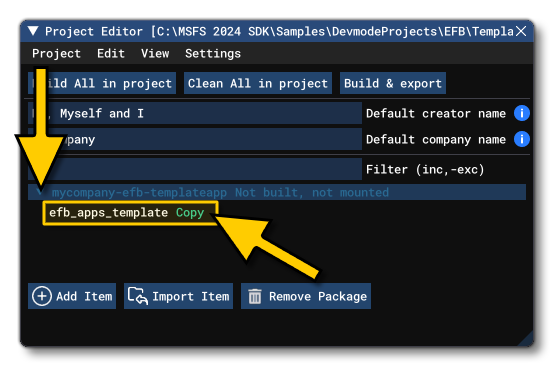 The Asset Groups For The SimpleFX Sample