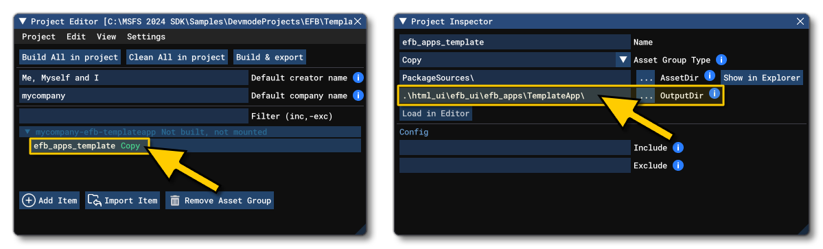 Checking The Output Directory for EFB Apps