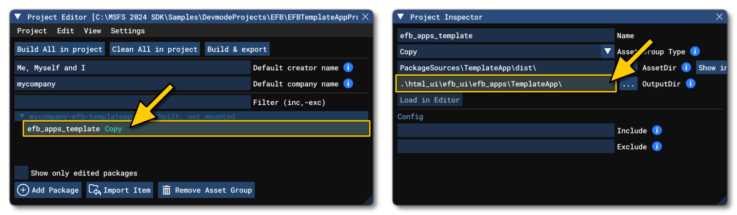 Checking The Output Directory for EFB Apps