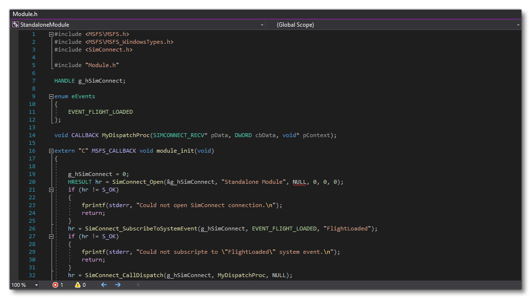 Example Of The Code Involved in The StandAloneModule WASM