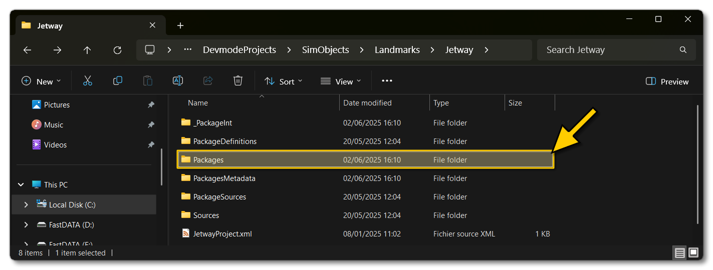 The Packages Folder For The Built Jetway Project