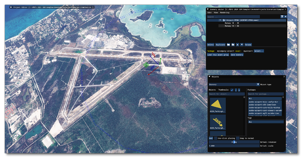 Simple Airport In The Scenery Editor