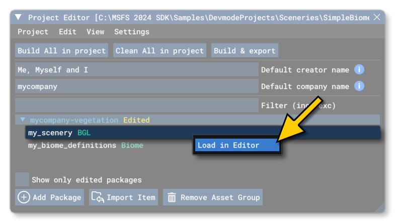 Edit Simple Biomes BGL