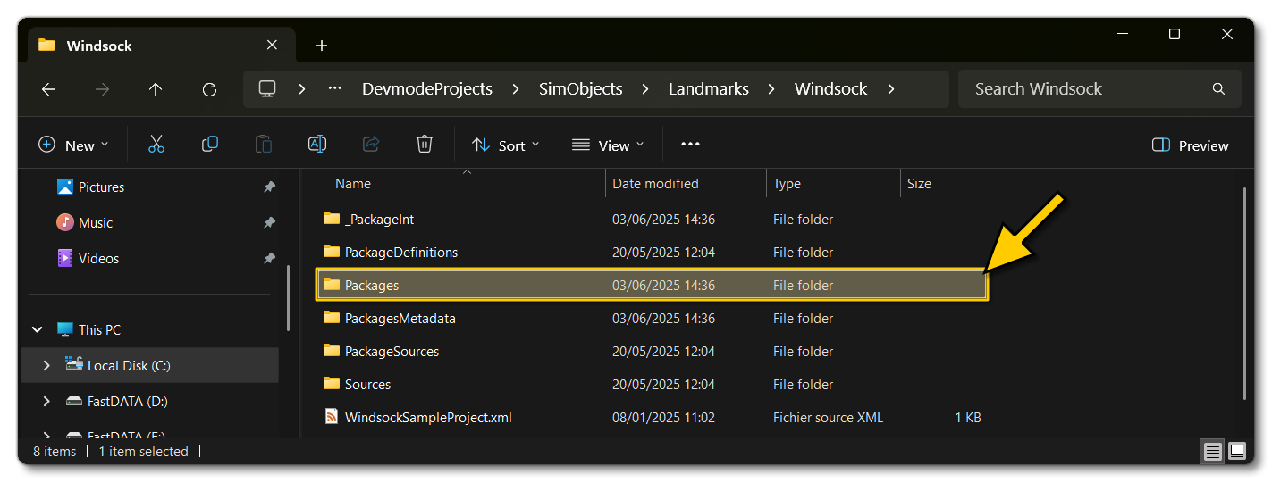 The Windsock Package Folder