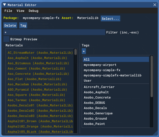 Finding The User Material For the SimpleFX Sample