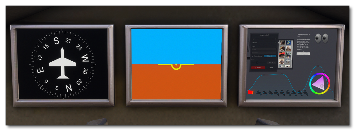 The Screens Added To The Gauge Aircraft