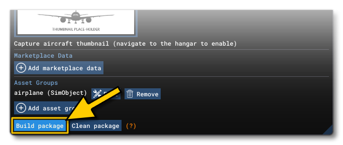 The Build Package Button The Build Package Button