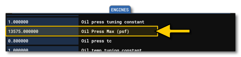 Setting The Oil Pressure For A Piston Engine