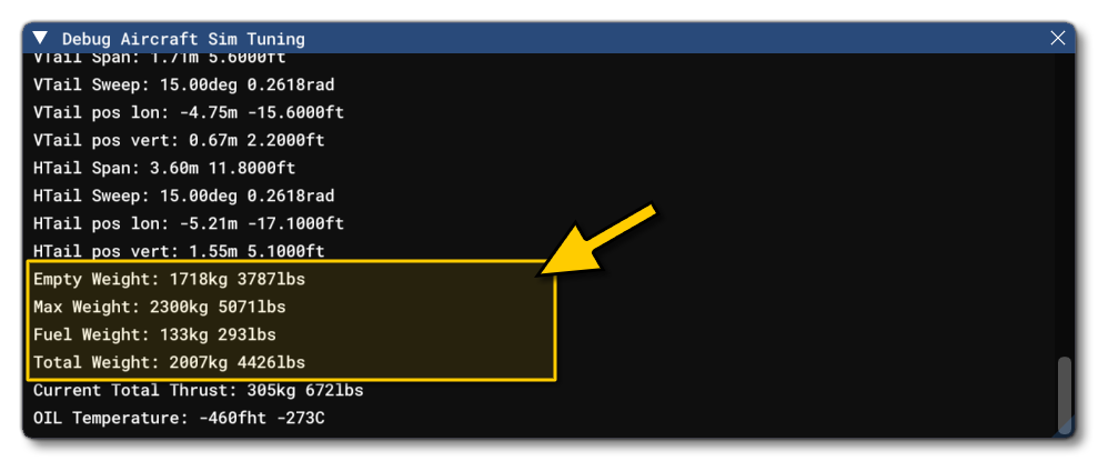 The Debug Sim Tuning Window