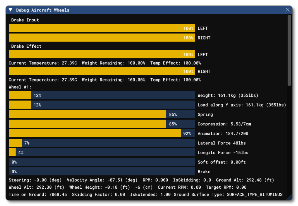 Debug Wheels Brakes And Contact Points