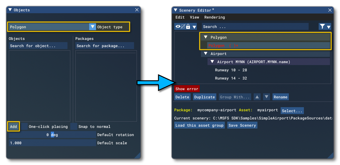 Adding A Polygon Shape Object