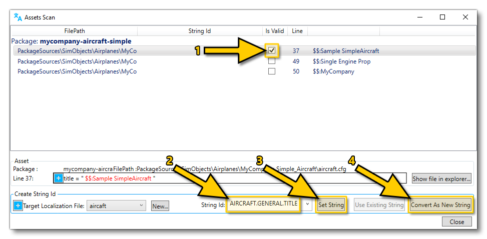 List Of All Parsed Strings Flagged For Localisation