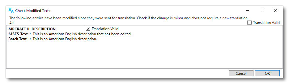 Conflict Between Source XML and Current LOC File