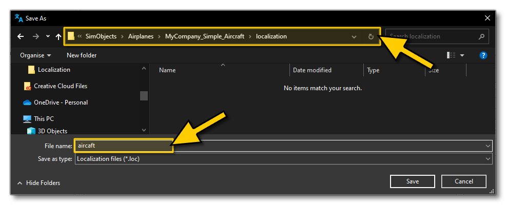 Saving The File For Localised Text