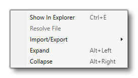 The LOC File RMB Menu