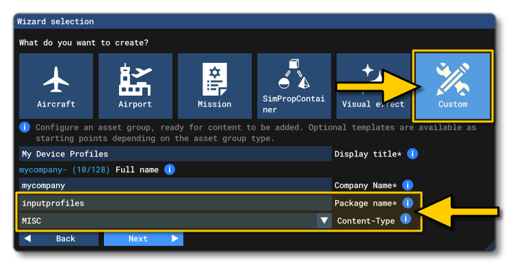 Creating A Custom Package In The Project Editor