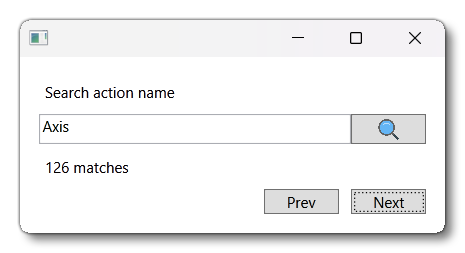 The Input App Search Window