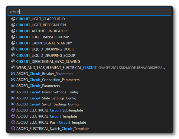 Searching All Behavior Items