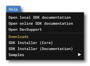 The Dev Mode Help Menu
