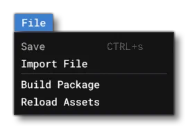 The File Menu
