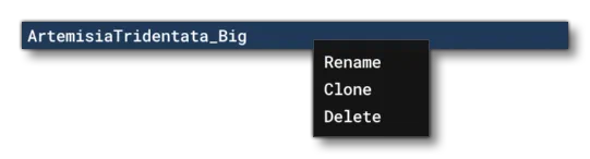 The Main Biome Editor RMB Menu