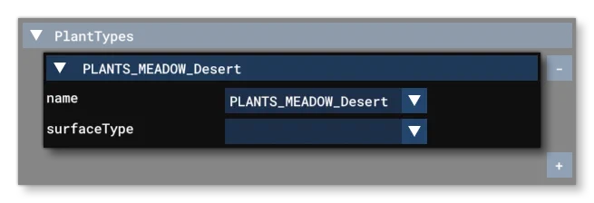 The Plant Types Options