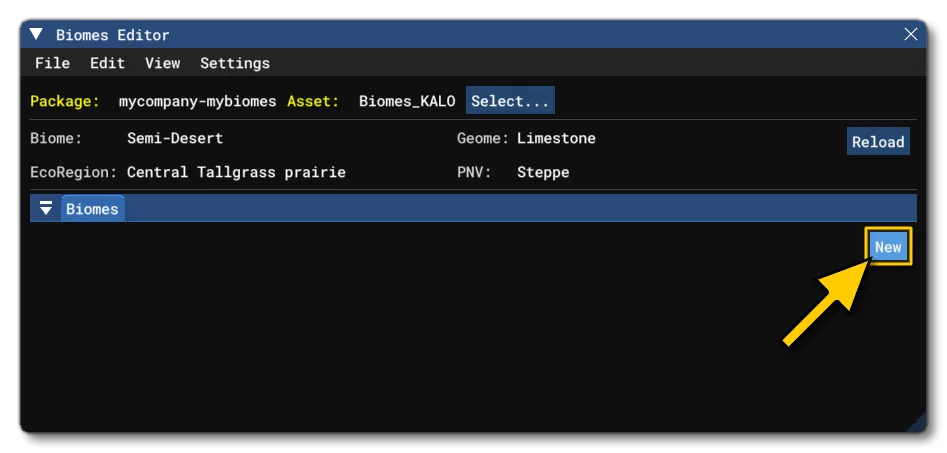 The Biomes Editor