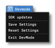 The Developer Mode Menu