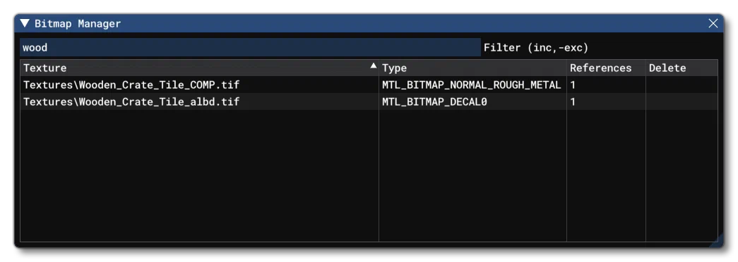 Using The Filter Option In The Bitmap Manager