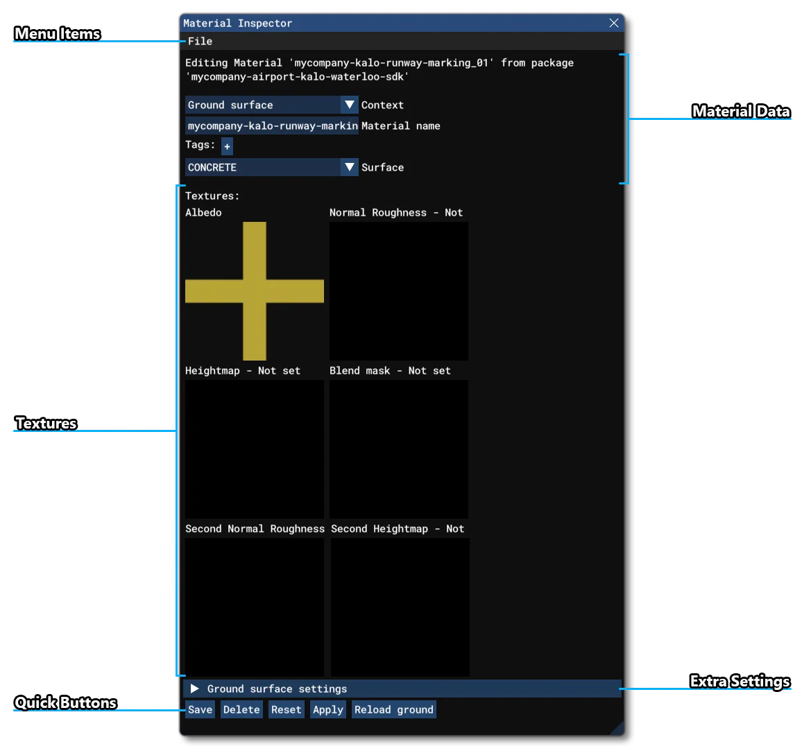 The Material Inspector Window