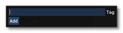 The Add Tag Sub Window