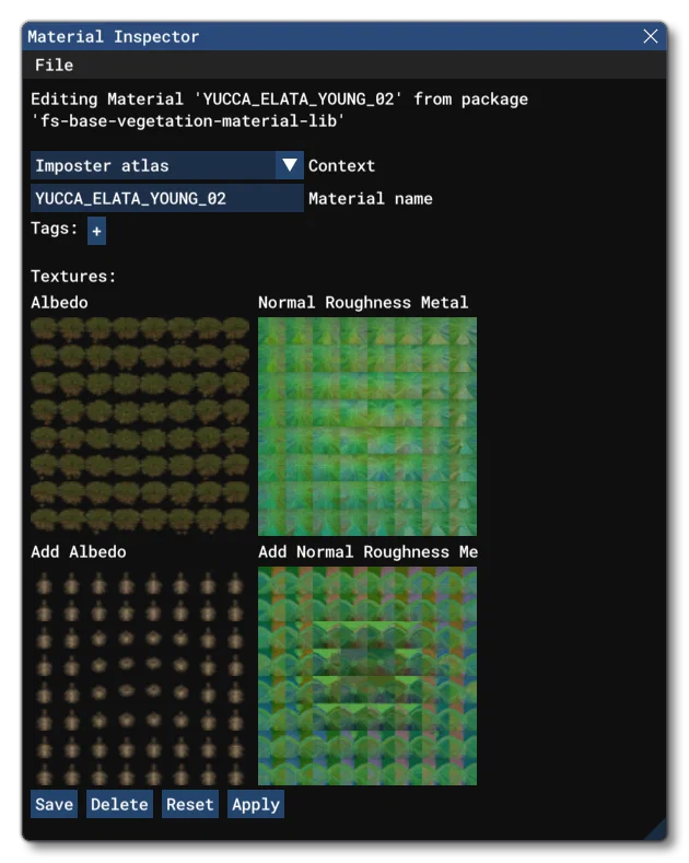 Impostor Texture Atlas Example In The Inspector